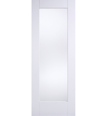 White Primed LP Shaker 1 Light Clear Glazed