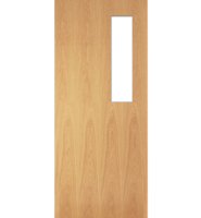 GO6 Oak Flush FD30 Fire Door