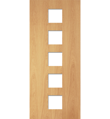 GO9 Oak Flush FD30 Fire Door