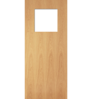 GO1 Oak Flush FD30 Fire Door