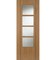 Vision Oak 4 Light Clear Glazed with Walnut Inlay