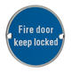 Fire Door Keep Locked Sign