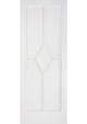 White Primed Reims FD30 Fire Door