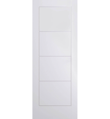 White Moulded Ladder FD30 Fire Door