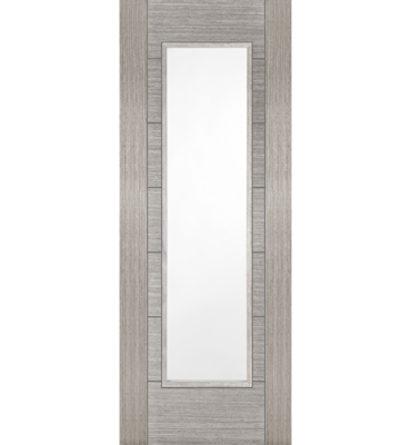 Light Grey Pre-Finished 1 Light Clear Glazed Corsica